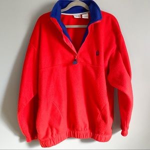 Vintage Bugle Boy Fleece Red Pullover